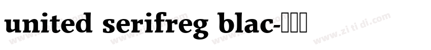 united serifreg blac字体转换